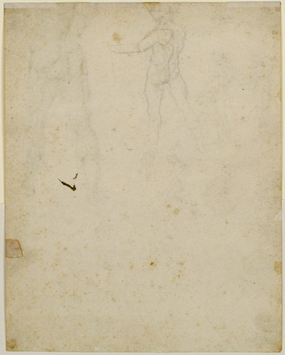 Croquis de la figure centrale au recto, vue de gauche - Leonardo da Vinci